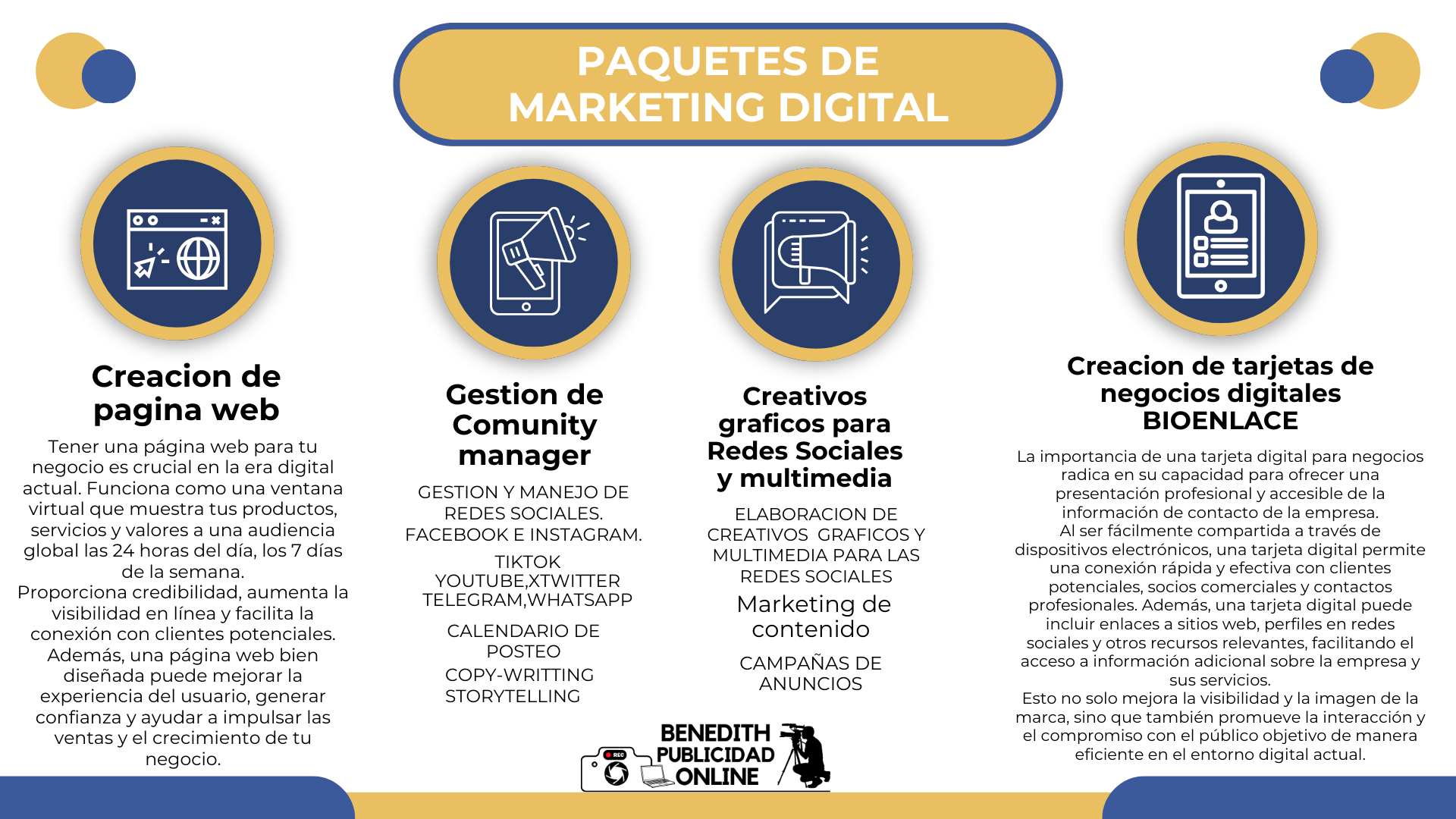 SERVICIOS DIGITALES/BENEDITH PUBLICIDAD ONLINE